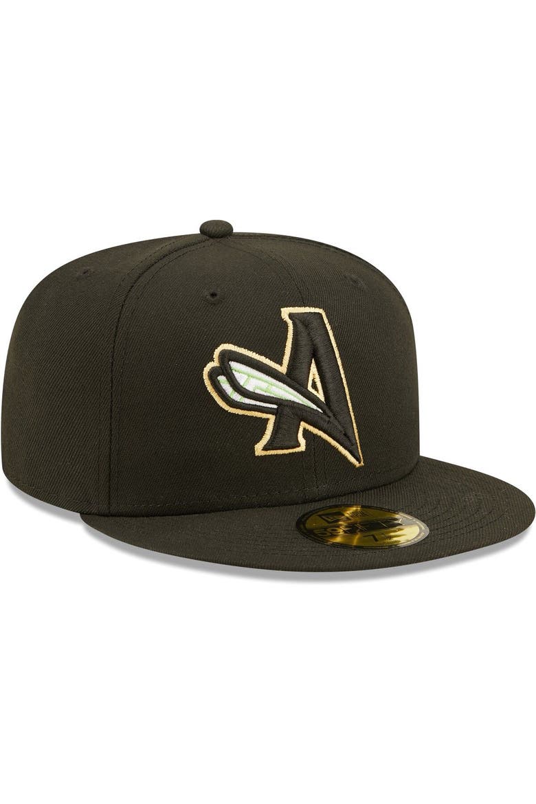 Men's New Era Black Augusta GreenJackets Authentic Collection Team Alternate 59FIFTY Fitted Hat, Alternate, color, Black
