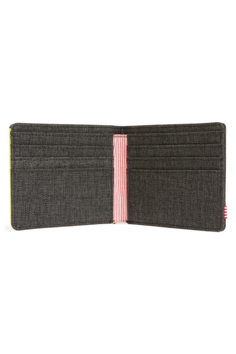 Roy RFID Wallet, Alternate, color, BLACK CROSSHATCH/ PRIMROSE