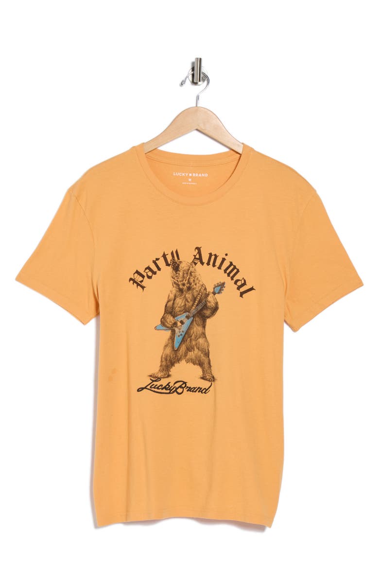Lucky Brand Party Animal Graphic T-Shirt, Alternate, color, Golden Nugget