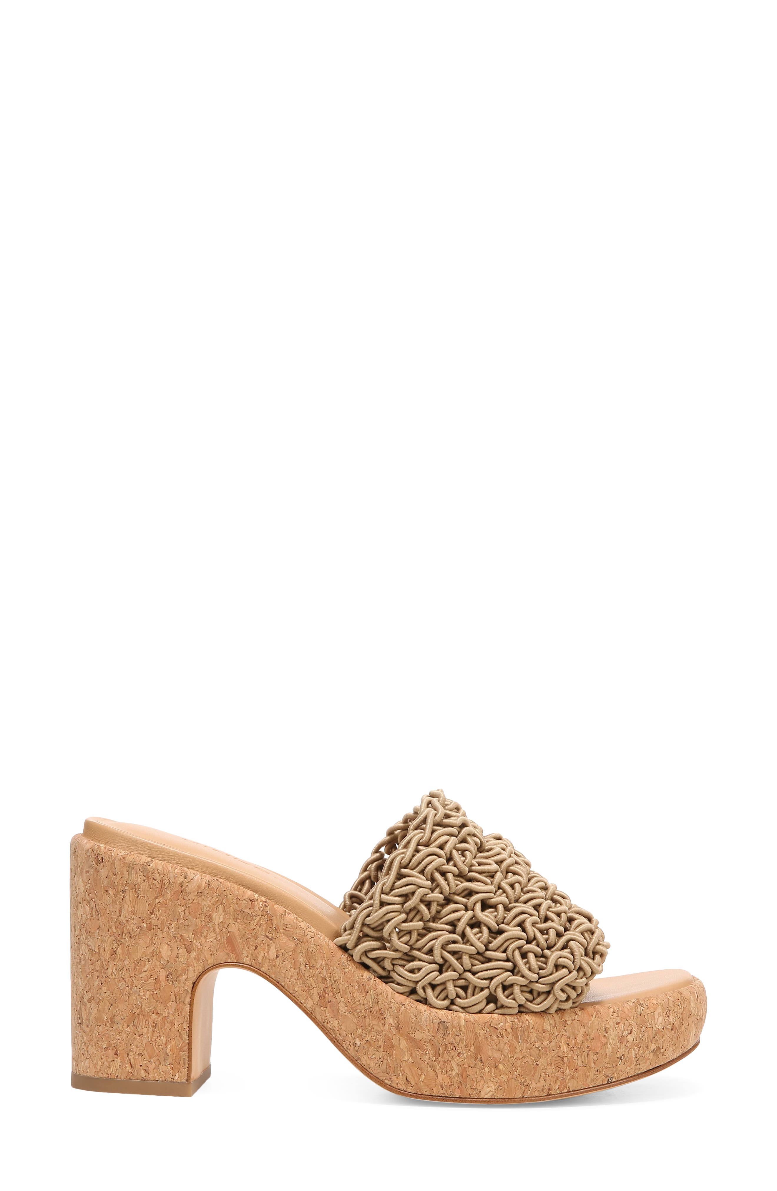 Vince Nicki Platform Slide Sandal, Alternate, color, Sand