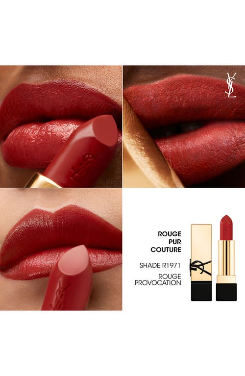 Saint Laurent Yves Rouge Pur Couture Caring Satin Lipstick With Ceramides In R1971 Rouge Provocation