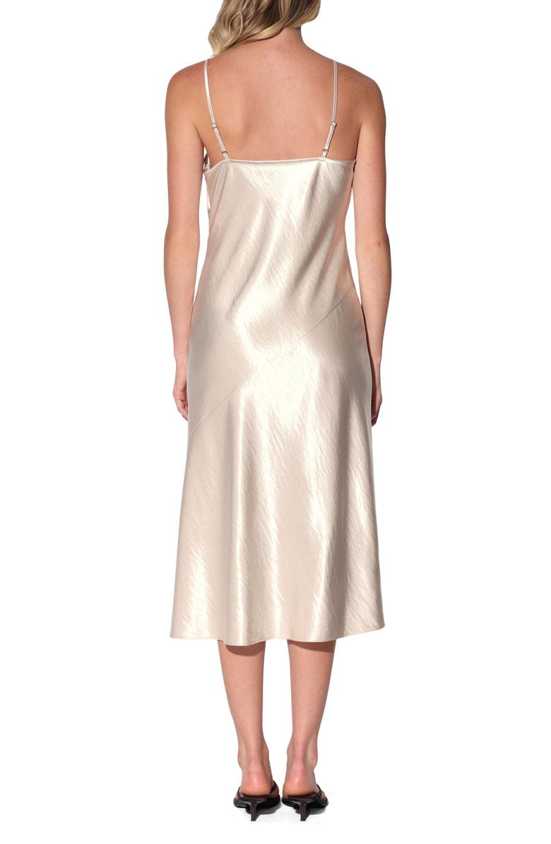 Walter Baker Bristol Bias Cut Satin Slipdress, Alternate, color, Champagne