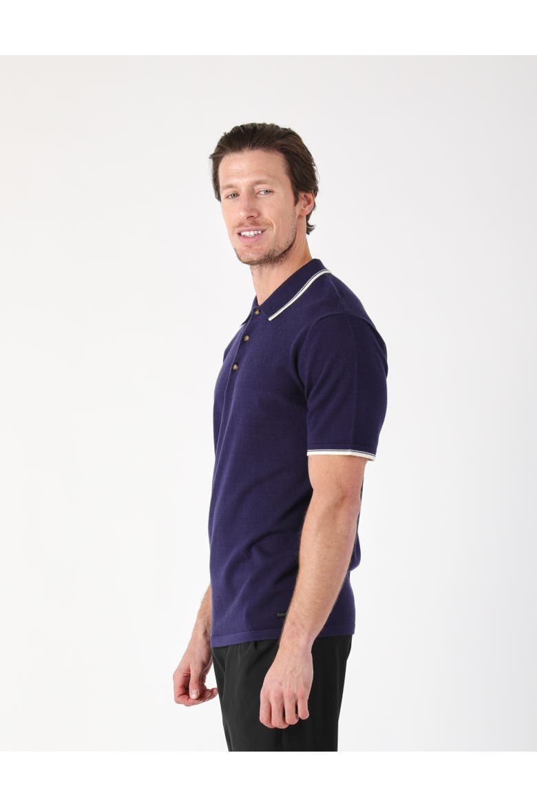 Elite Sweater Polo, Alternate, color, Navy/Oatmilk