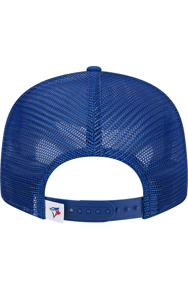 New Era Men's New Era Royal Toronto Blue Jays Team Color Trucker 9FIFTY Snapback Hat, Alternate, color, 
