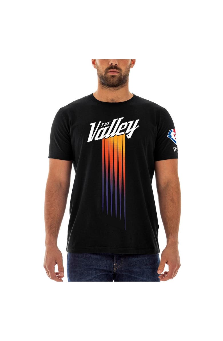 New Era Men's New Era Black Phoenix Suns 2021/22 City Edition Brushed Jersey T-Shirt, Alternate, color,