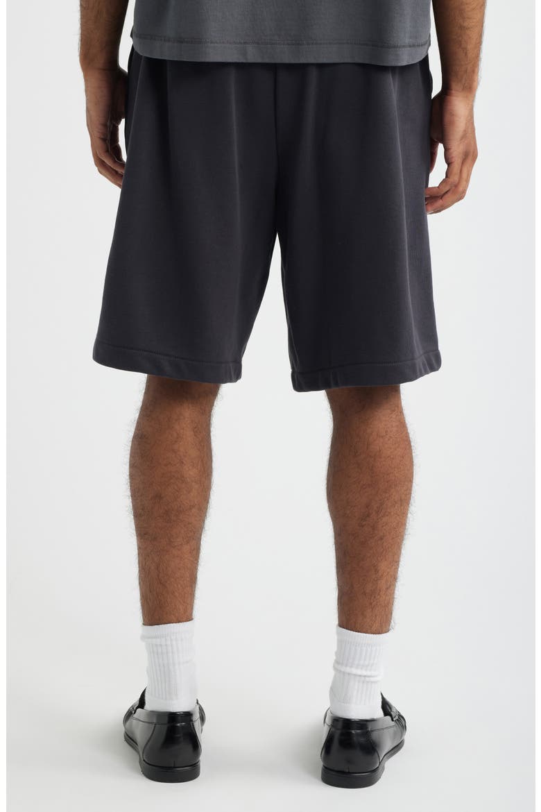 Baggy Terry Sweat Shorts, Alternate, color, BLACK FADED