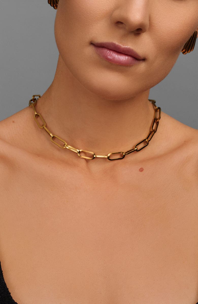 Nialaya Gold Link Chain Necklace, Alternate, color, Gold