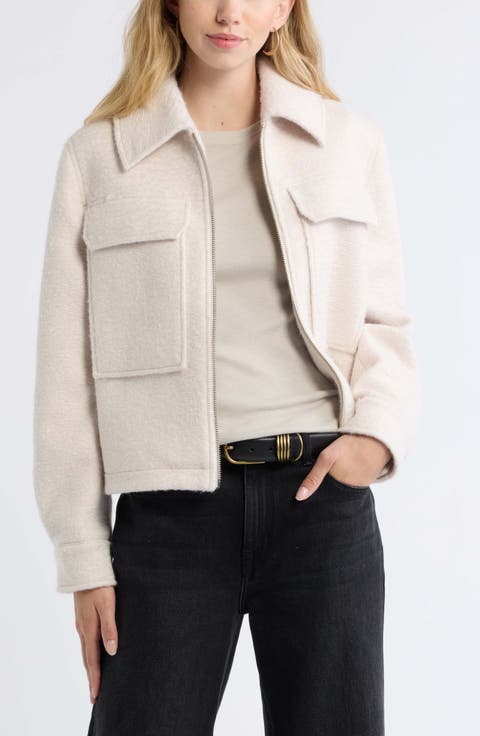 Cropped Textured Jacket