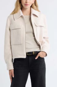 Treasure & Bond Cropped Textured Jacket
