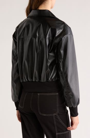 Zip Faux Leather Jacket
