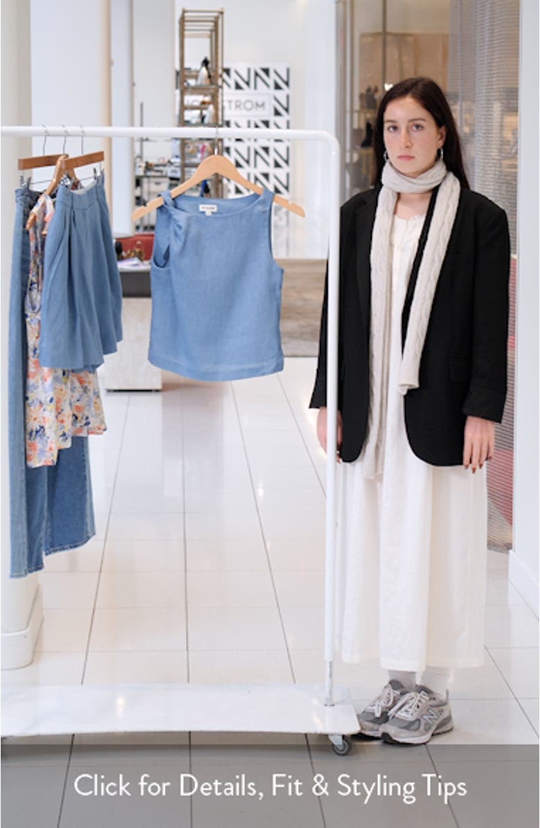 Boa Twisted Sleeveless Linen Top, sales video thumbnail