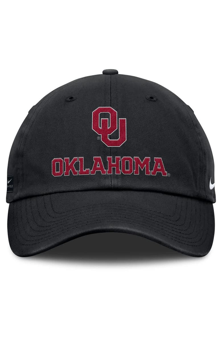 Nike Men's Nike Black Oklahoma Sooners 2025 Sideline Club Adjustable Hat, Alternate, color, 