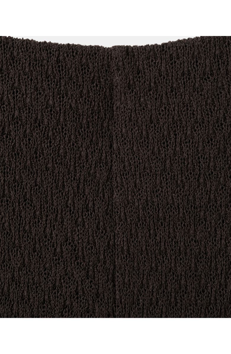 MANGO Nati Textured Straight Leg Pants, Alternate, color, Brown