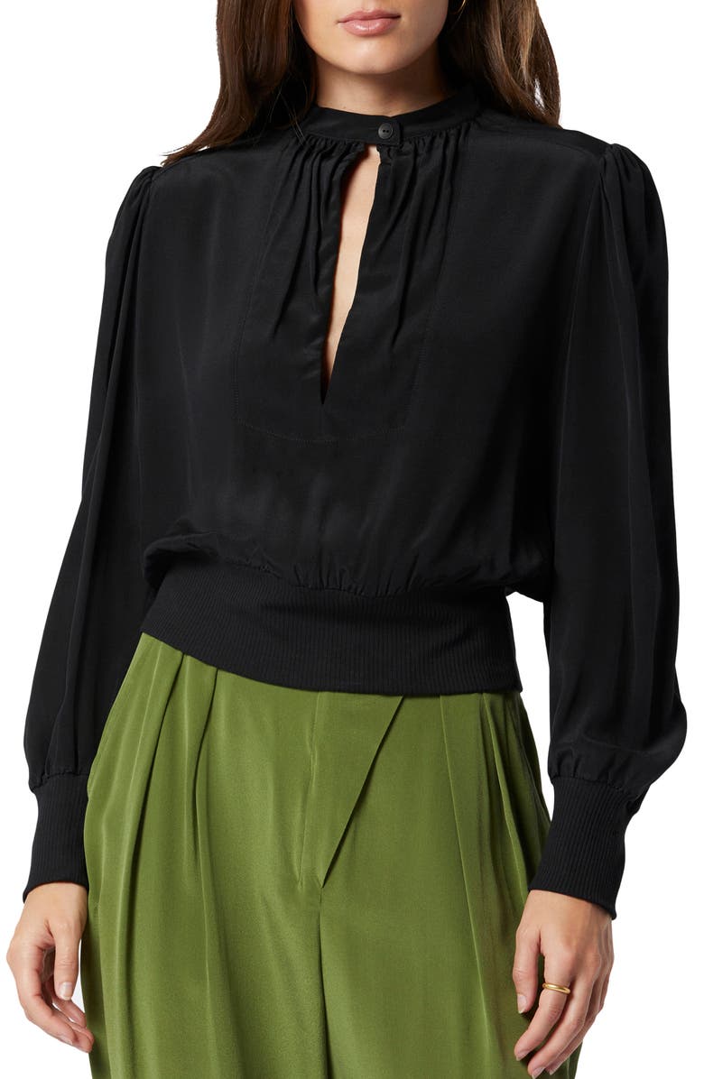 Joie Lyanes Balloon Sleeve Silk Blouse, Main, color,