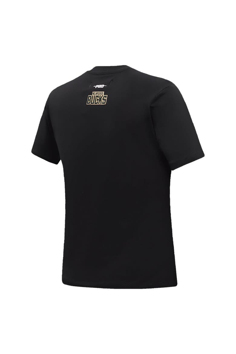Women's Pro Standard Black Milwaukee Bucks Script Boyfriend T-Shirt, Alternate, color, Black
