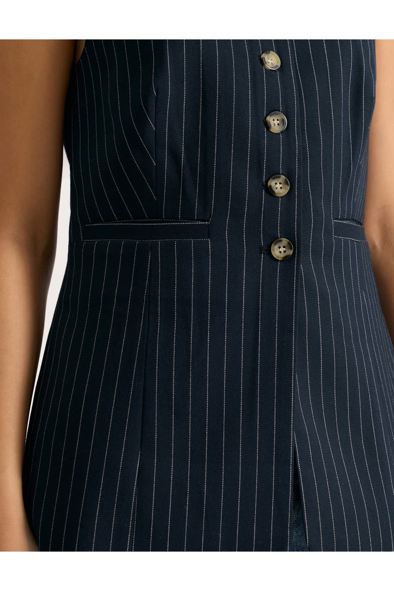 Pinstripe Waistcoat, Alternate, color, Navy