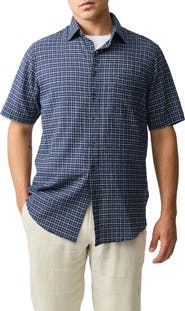 Rodd & Gunn Gowenbridge Short Sleeve Textured Cotton Button-Up Shirt