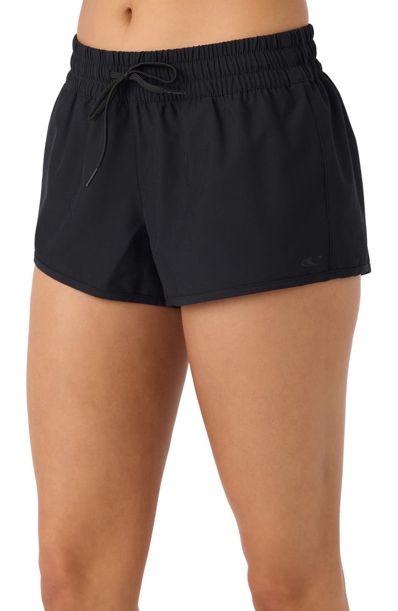 O'Neill Balboa Saltwater Essentials Cover-Up Shorts, Alternate, color, Black