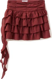 MANGO TEEN Ruffled Miniskirt