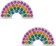 Lily Nily Kids' Rainbow Cubic Zirconia Stud Earrings