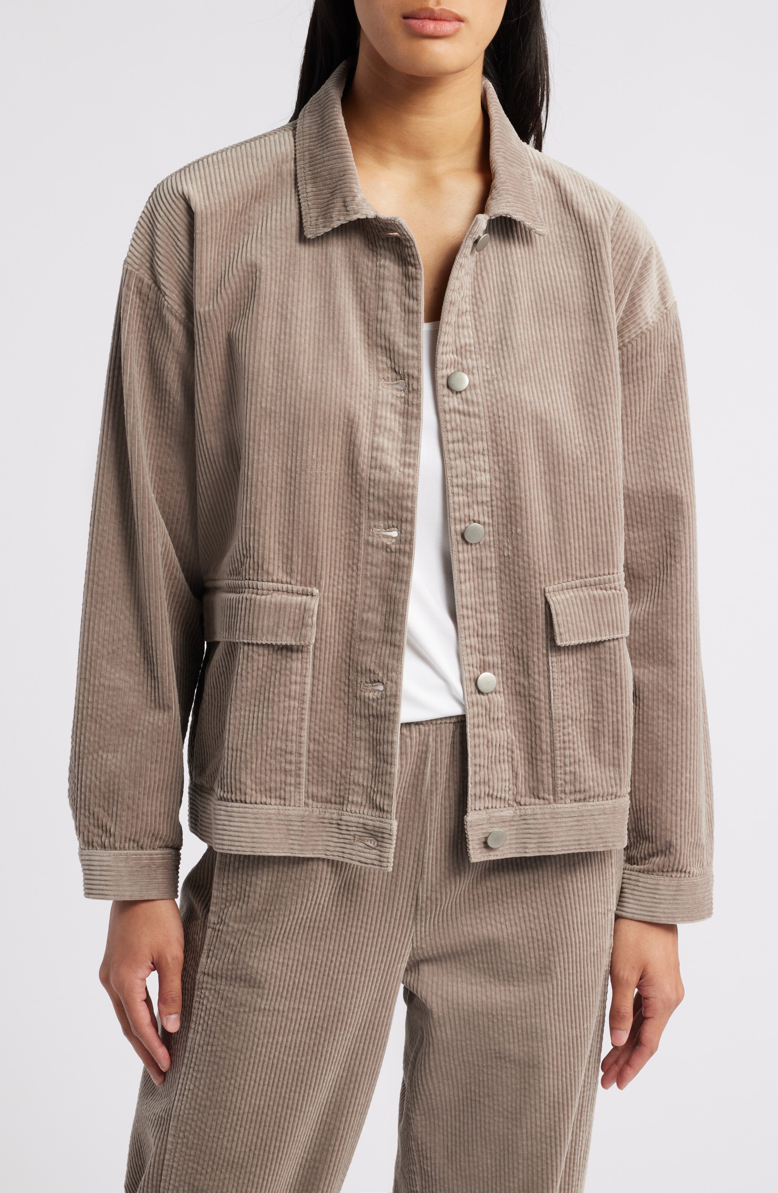 Eileen Fisher Classic Collar Corduroy Jacket