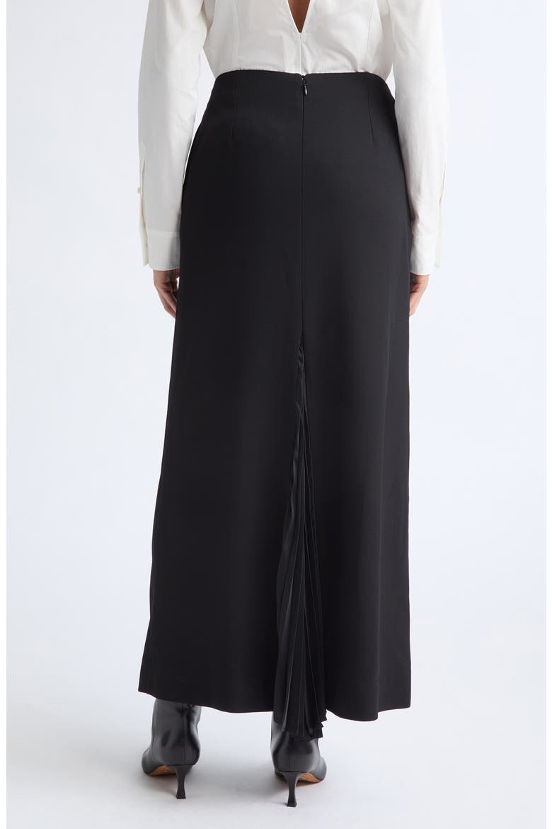 Virgin Wool Maxi Skirt, Alternate, color, BLACK