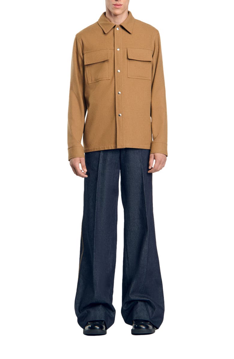 SANDRO Wool overshirt, Main, color, 