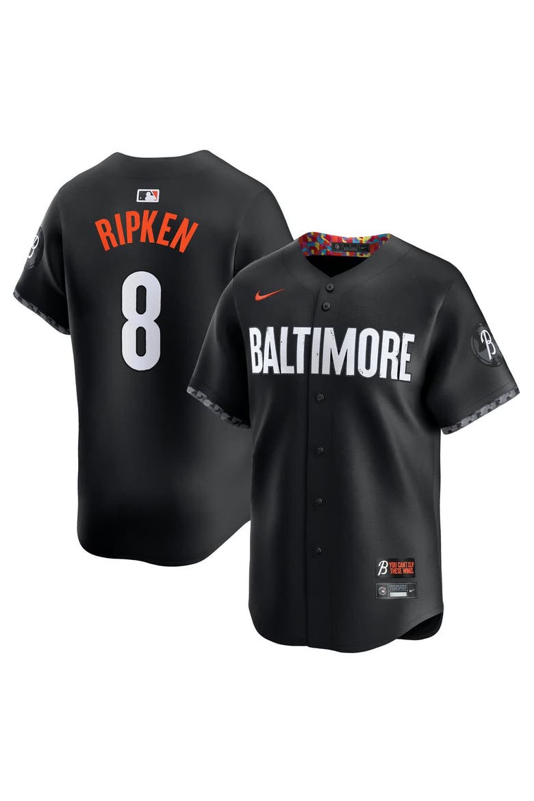Men's Nike Cal Ripken Jr. Black Baltimore Orioles City Connect Limited Jersey, Main, color, Black