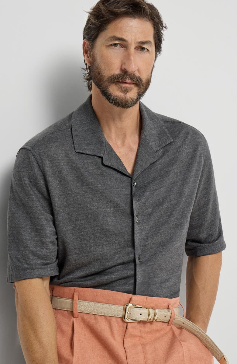 Brunello Cucinelli Jersey shirt, Alternate, color, Medium Grey