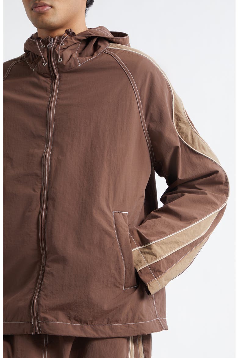 Gender Inclusive UFO Nylon Track Jacket, Alternate, color, BROWN