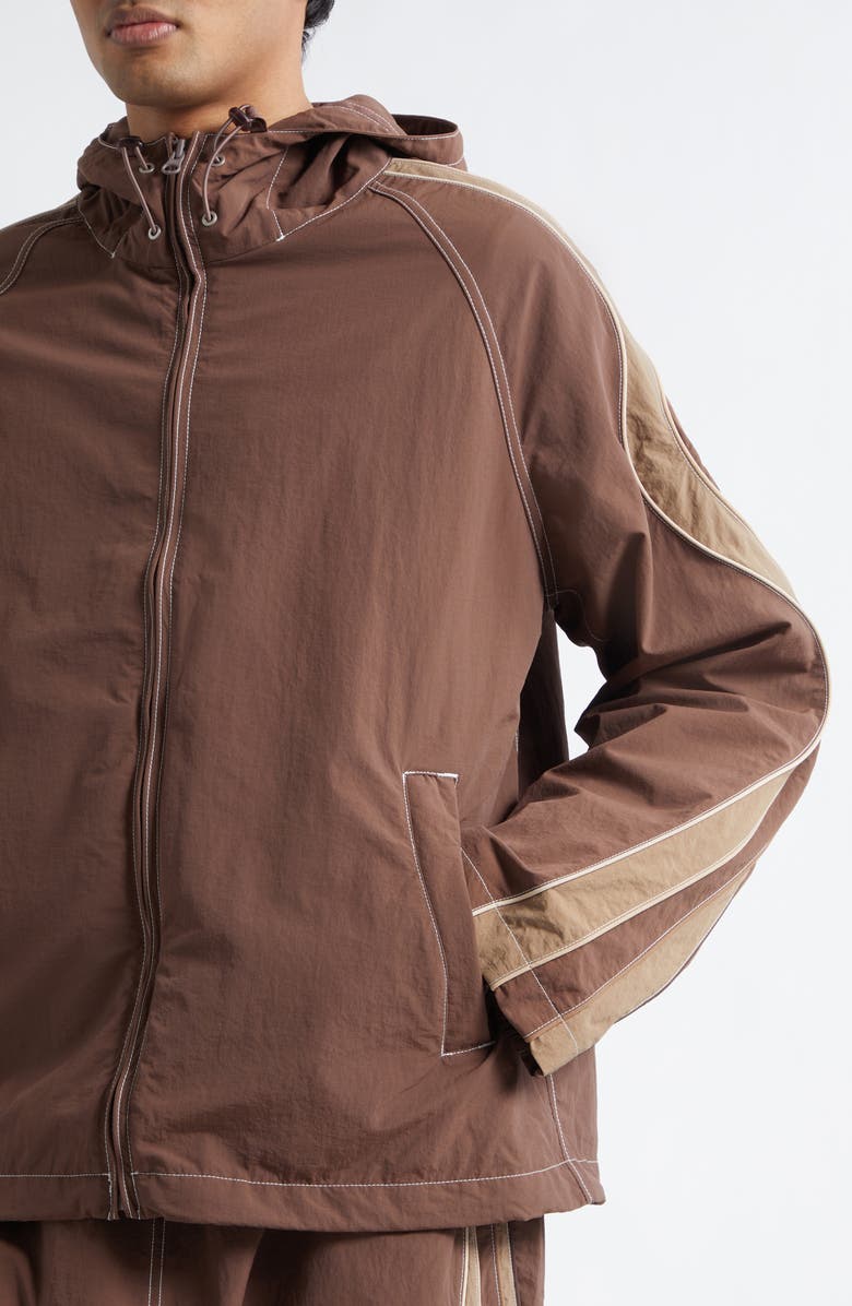 ERL Gender Inclusive UFO Nylon Track Jacket, Alternate, color, Brown