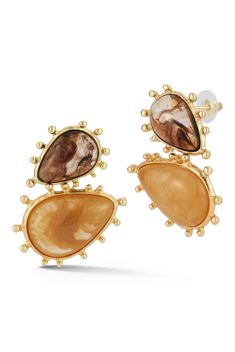 Pebble Drop Earrings, Main, color, GOLD