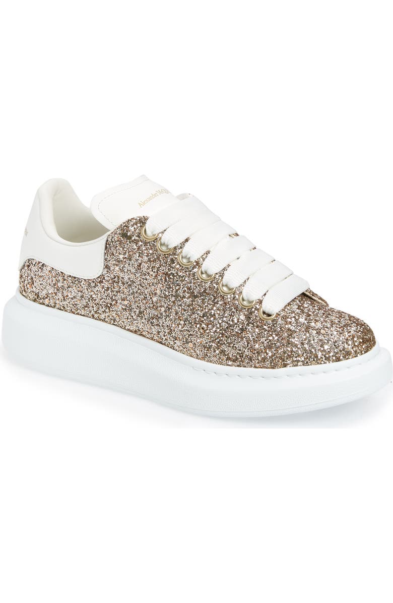McQueen Oversized Glitter Platform Sneaker, Main, color,