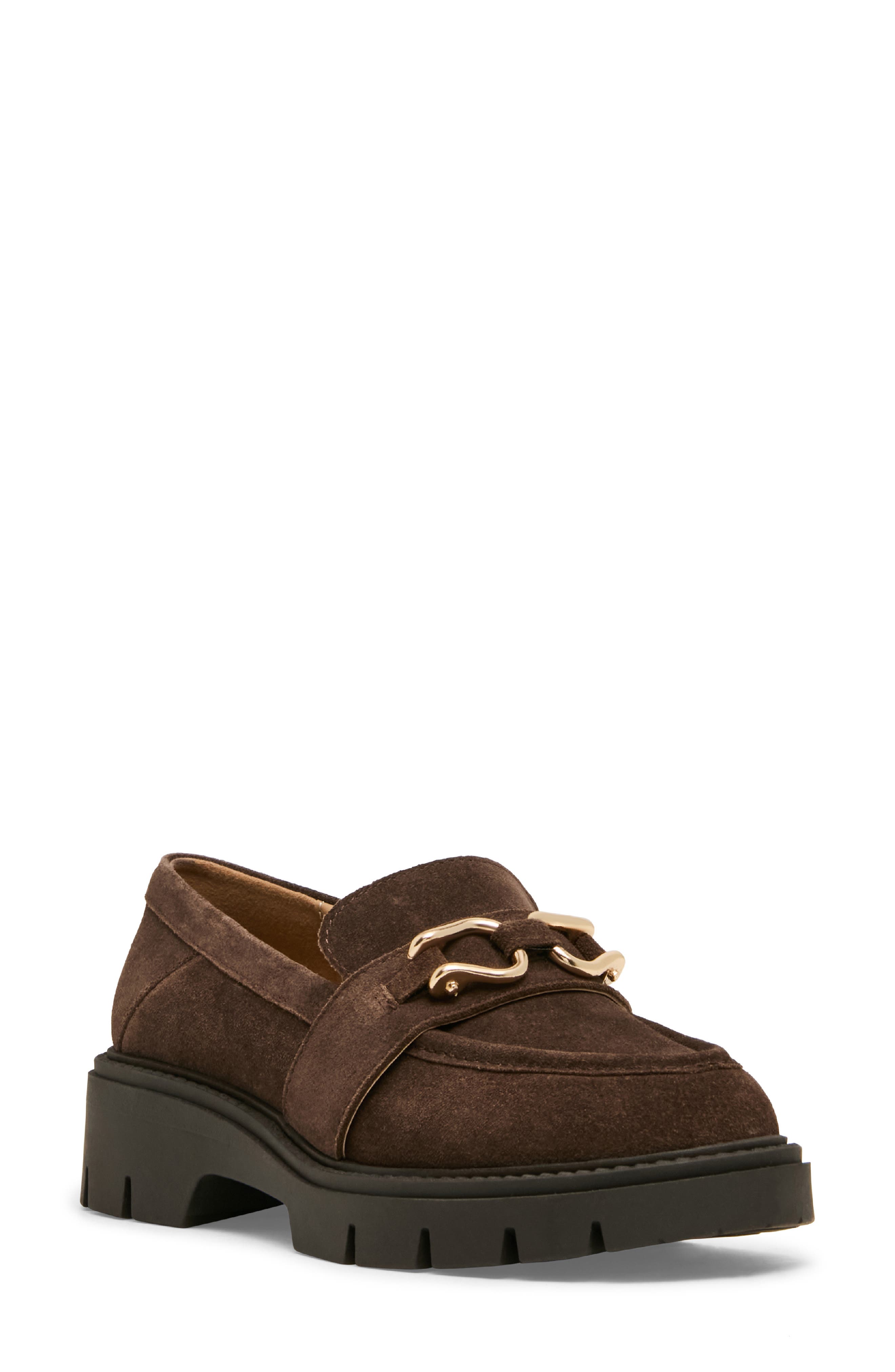 Klara Leather Loafer, Main, color, JAVA SUEDE