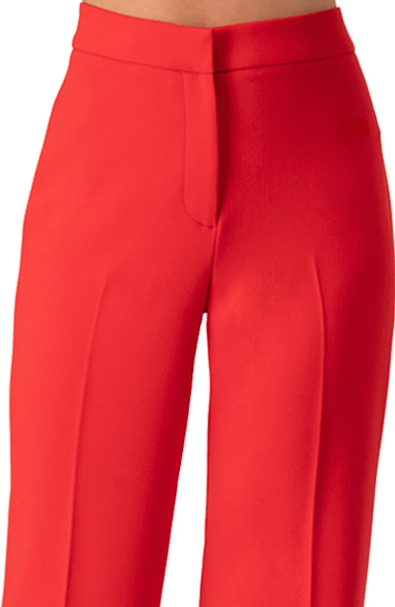 IVONNE Red Tailored Wide-Leg Pants, Alternate, color, Red