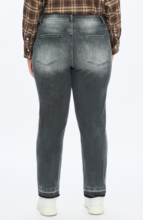 Bayeas High Waist Straight Leg Mom Jeans In Gray