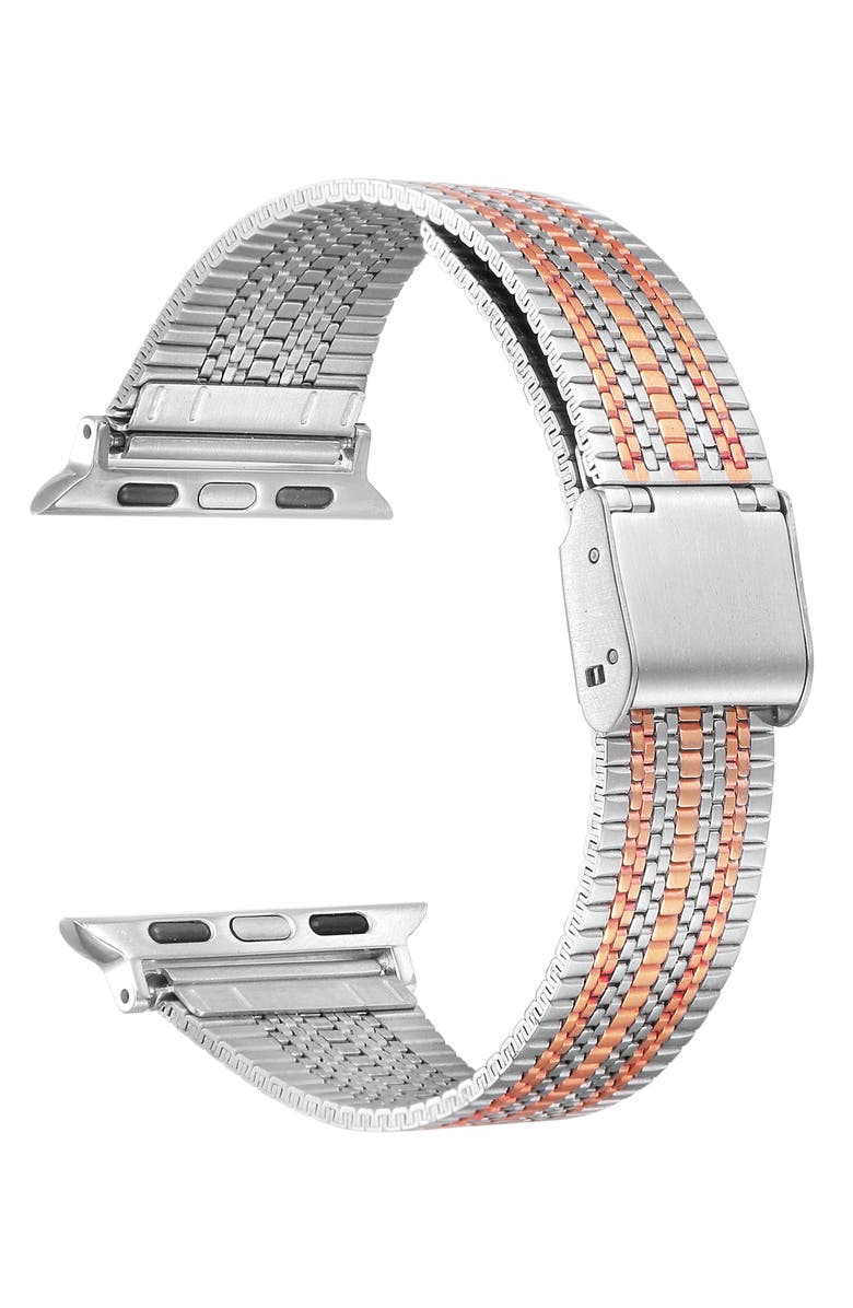 The Posh Tech Eliza Stainless Steel Apple Watch<sup>®</sup> Watchband, Alternate, color, 