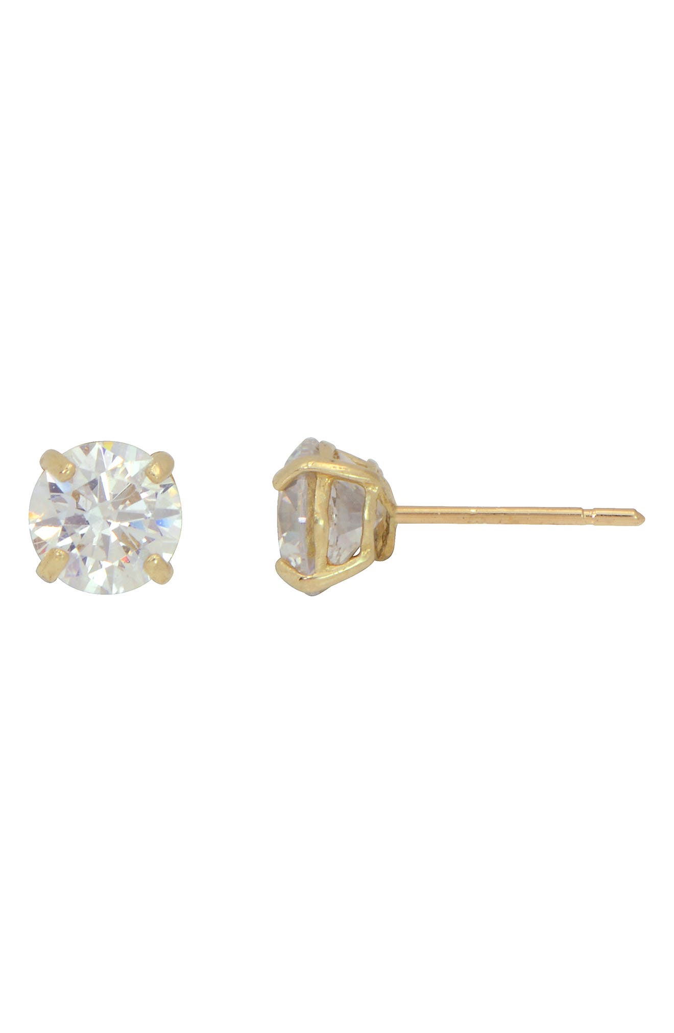 CANDELA JEWELRY 14K Gold Cubic Zirconia Stud Earrings
