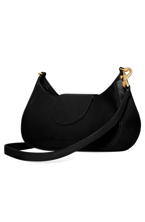 Rebecca Minkoff Snake Ring Leather Shoulder Bag In Black