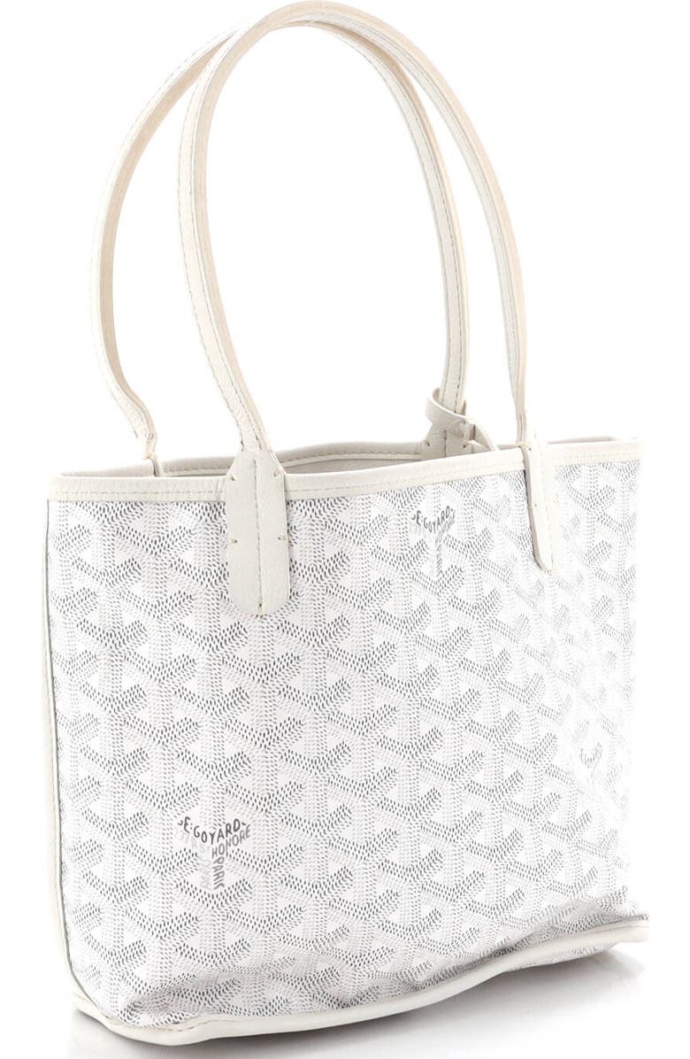 Pre-Owned Goyard Anjou Reversible Tote Coated Canvas Mini, Alternate, color, White