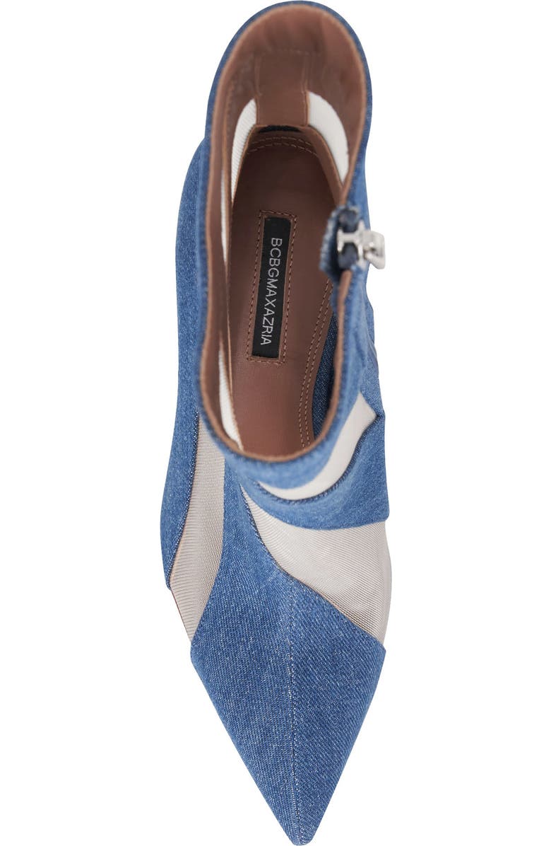 BCBGMAXAZRIA Reldo Mesh Bootie, Alternate, color, Medium Denim