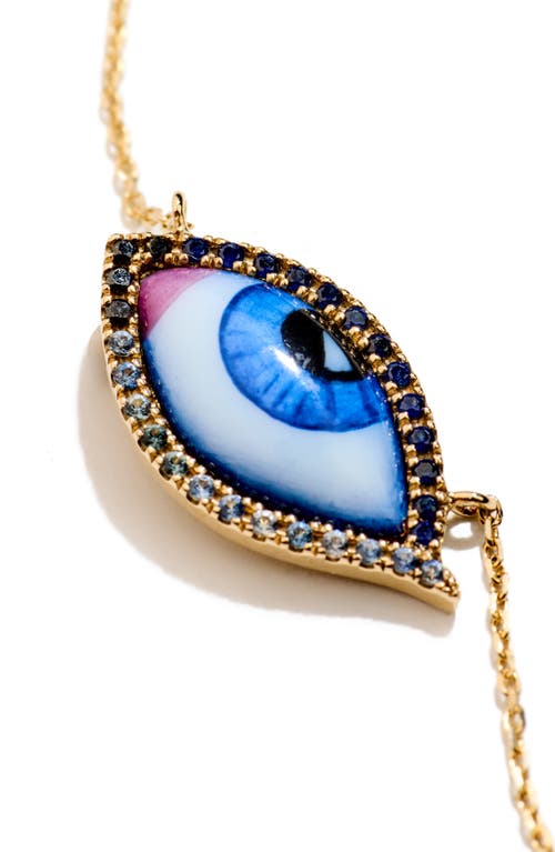 Lito Petit Bleu Diamond & Sapphire Necklace In Blue