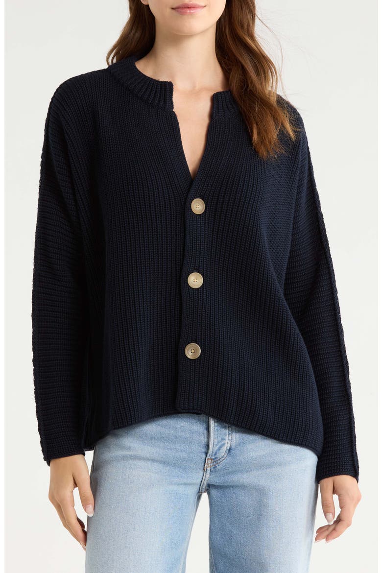 Montecito Cotton Cardigan, Main, color, MARINE