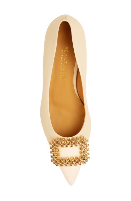 Beautiisoles Elsie Pointed Toe Pump In Beige