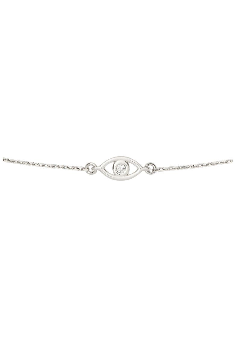 you're a gem evil eye bracelet, Main, color, SILVER