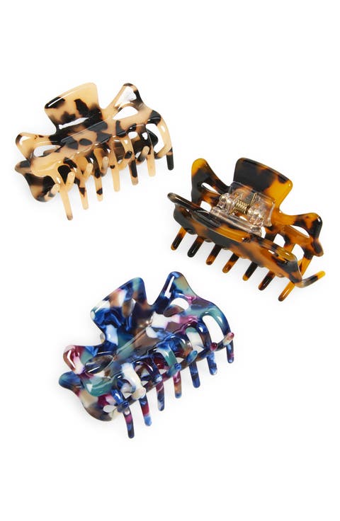 Assorted 3-Pack Claw Clips