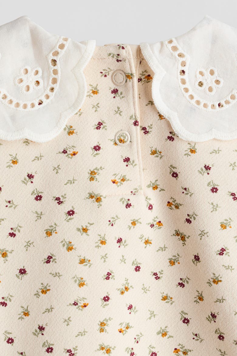 2-piece Top And Leggings Set, Alternate, color, Light beige/floral