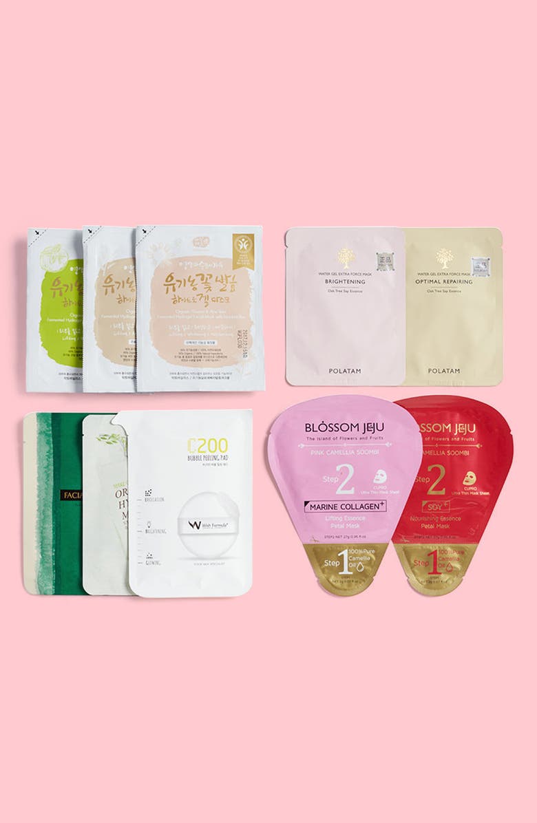 GLOW RECIPE 10 Days to Glow Hydrogel Beauty Mask Set, Main, color, 