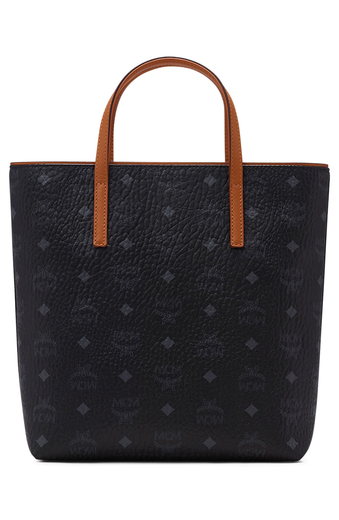 MCM Small Anya Visetos Coated Canvas Tote, Alternate, color, 