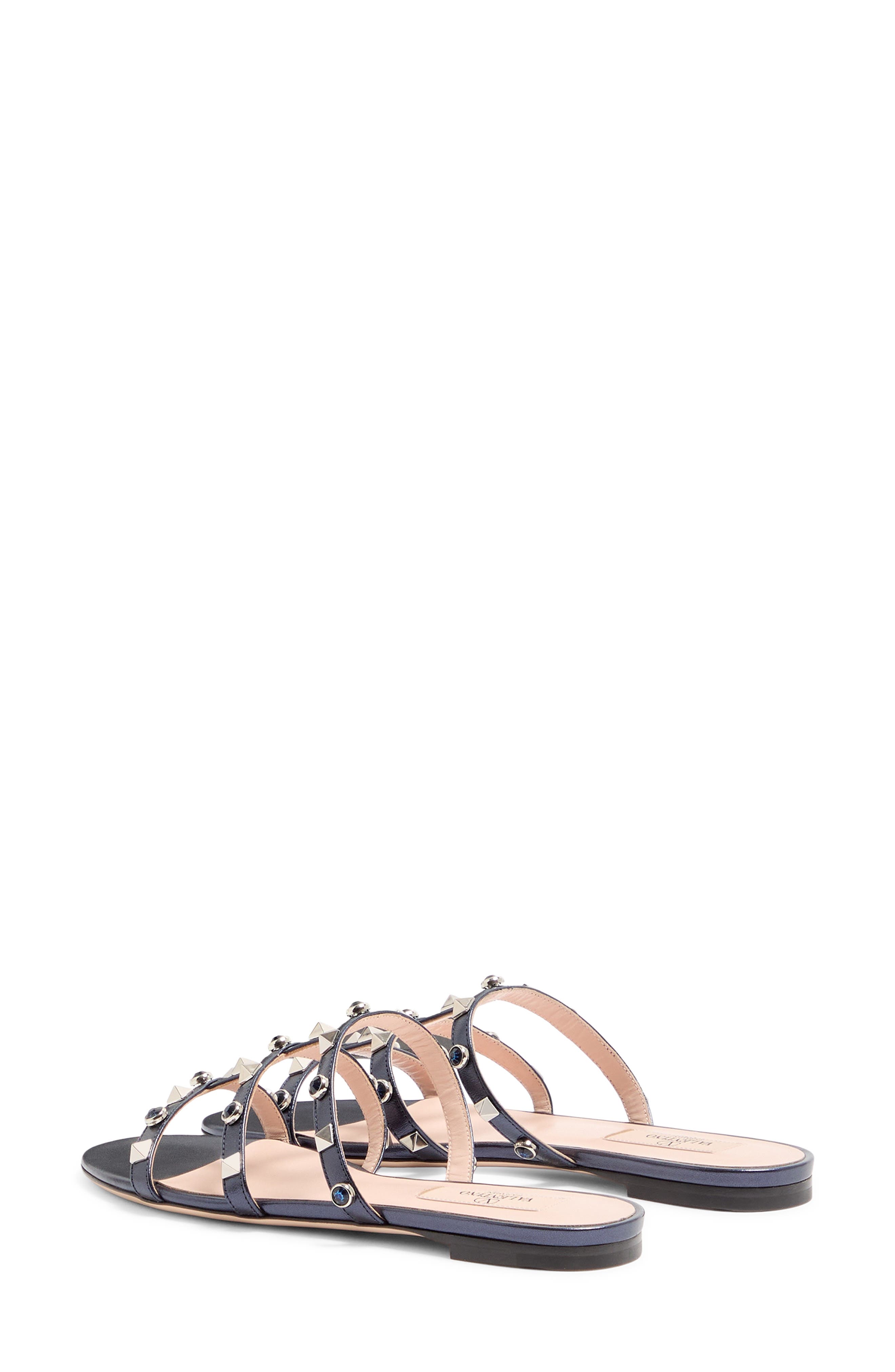 Valentino Garavani Rockstud Slide Sandal, Alternate, color, 